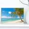 Designart - Palm tree over white sand - Landscapes Sea & Shore Photographic on wrapped Canvas